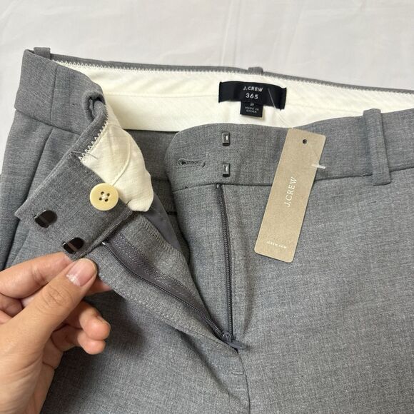 J Crew | New Gray Straight Leg Business Slacks Pants Size 2 - Picture 3 of 9